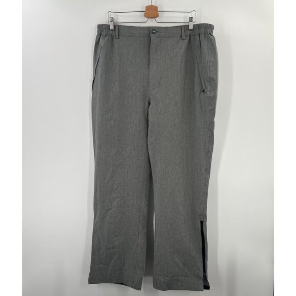 Linksoul XL Gray Heather Hybrid Pants Performance Stretch Zip Ankle Golf Travel - Picture 1 of 14